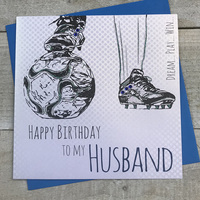 HUSBAND BIRTHDAY FOOTBALL & BOOTS (E106)