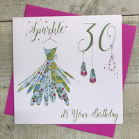 BIRTHDAY AGE 30 SPARKLE PEACOCK DRESS (DTD30) & (XDTD30)