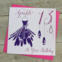 BIRTHDAY AGE 13 SPARKLE UNICORN DRESS (DTD13) & (XDTD13)