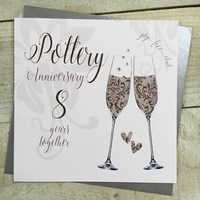 8- POTTERY ANNIVERSARY FLUTES (DT108)