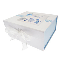 CHRISTENING BLUE TOYS - SMALL KEEPSAKE BOX (CTB2)