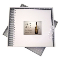 25TH SILVER ANNIVERSARY BOTTLE -CARD & MEMORY BOOK (CF25C)