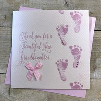 THANK YOU FOR A BEAUTIFUL NEW GRANDDAUGHTER - LITTLE FEET (WB225-BGD)