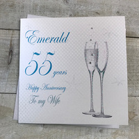 55 - ANNIVERSARY WIFE - CHAMP FLUTES (BD155-W)