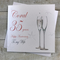 35 - ANNIVERSARY WIFE - CHAMP FLUTES (BD135-W)