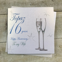 16 - ANNIVERSARY WIFE - CHAMP FLUTES (BD116-W)