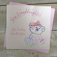 NEW GRANDDAUGHTER - PINK TEDDY BEAR (B207)