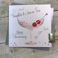 DAUGHTER & SON IN LAW ANNIVERSARY RASPBERRY FLUTES-   (B114-A-DS)