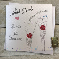 9 - ANNIVERSARY- SPECIAL FRIENDS - CRYSTAL  FLUTES (B101-9-SP)