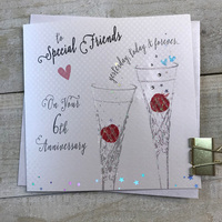 6 - ANNIVERSARY- SPECIAL FRIENDS - CRYSTAL  FLUTES (B101-6-SP) (1)