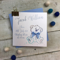 PERSONALISED NEW BABY BEAR BLUE (XP19-24)