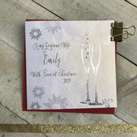 PERSONALISED CHRISTMAS - RELATIONS CHAMPAGNE FLUTES (PERS-BM5)