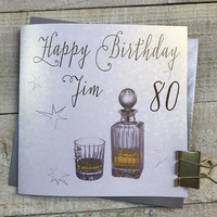 PERSONALISED AGE WHISKEY BIRTHDAY CARD (P20-35)