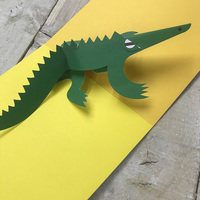 Crocodile Pop Up Card