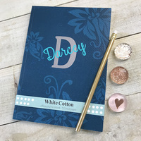 PERSONALISED LINED NOTEBOOK - TEAL , NAME & INITAL(NA5-PERS-TEAL)
