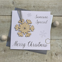 Someone Special - Snowflake Wooden Glittered Bauble (XB3-SS)