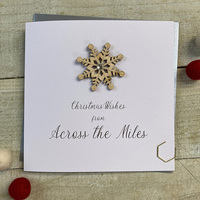 Across the Miles - Wooden Glittered Snowflake (XS1-AM)