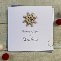 Thinking of You - Wooden Glittered Snowflake (XS1-TOY)