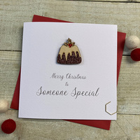 Someone Special - Wooden Glittered Figgy Pudding (XS2-SS)