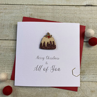 To All of You - Wooden Glittered Figgy Pudding (XS2-TAOY)