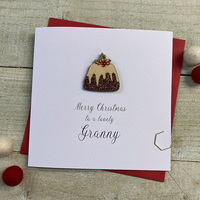 Granny - Wooden Glittered Figgy Pudding (XS2-GNY)