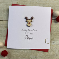Pops - Wooden Glittered Reindeer Head (XS3-POPS)