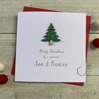 Son & Fiancee - Wooden Glittered Christmas Tree (XS6-SONF)