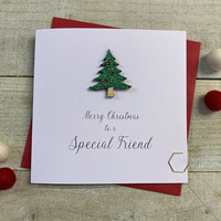 Special Friend - Wooden Glittered Christmas Tree (XS6-SF)