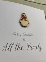 To All the Family - Wooden Glittered Penguin (XS7-TAF)