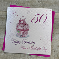 50TH BIRTHDAY CUPCAKE CARD (BCA50(CUPCAKE))