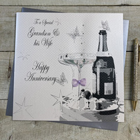 LARGE GRANDSON & WIFE ANNIVERSARY LARGE CARD CHAMPS & CHOCS (XLGSW)
