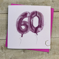 AGE 60 -PINK HELIUM BALLOON CARD (HP60)