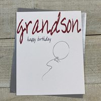 Grandson Silver balloon Card (IT45)