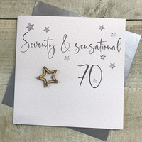 Age 70 Birthday - Silver STARS (STA70)