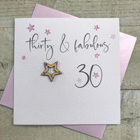 Age 30 Birthday - Pink STARS (SQ30)
