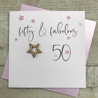 Age 50 Birthday - Pink STARS (SQ50)