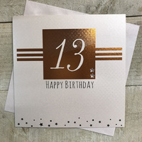 13th Birthday Card with Copper foil and star gems (KMA13 )