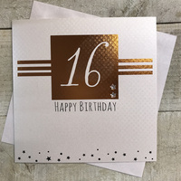 16th Birthday Card with Copper foil and star gems (KMA16 & XKMA16)
