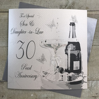 Son & Daughter in law 30TH PEARL Anniversary Champs & Chocs Large Card (XL30SD)