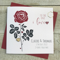 PERSONALISED RED ROSE - ANY WORDING (P22-10)