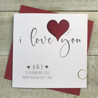 PERSONALISED - I LOVE YOU TO BITS - ANY WORDING - VALENTINES DAY (P22-12)