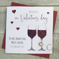 PERSONALISED - RED WINE WIFE - VALENTINES DAY (P22-14)