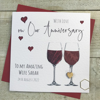 PERSONALISED - RED WINE WIFE - ANNIVERSARY (P22-15)