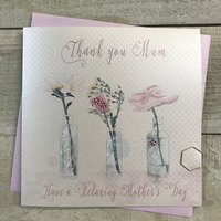 THANK YOU MUM FLOWER JARS - MOTHERS DAY (VN-M5)