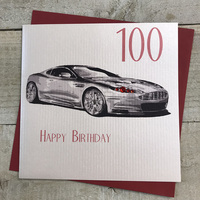 100th Birthday Card, Aston Martin, Car, Simply the Best  (AA100)