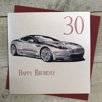 30th Birthday Card, Aston Martin, Car, Simply the Best  (AA30)