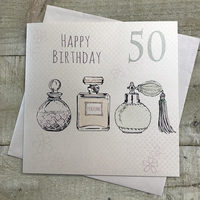 50th Birthday Card, Perfume Bottles  (EP50)