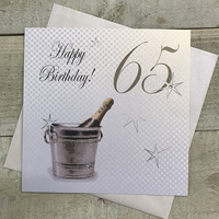 65th Birthday Card, Champagne Bucket, Sparkly  (PDB65) (XPDB65)