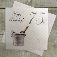 75th Birthday Card, Champagne Bucket, Sparkly  (PDB75)