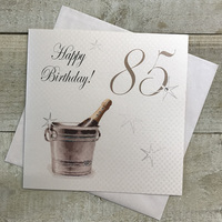 85th Birthday Card, Champagne Bucket, Sparkly  (PDB85)